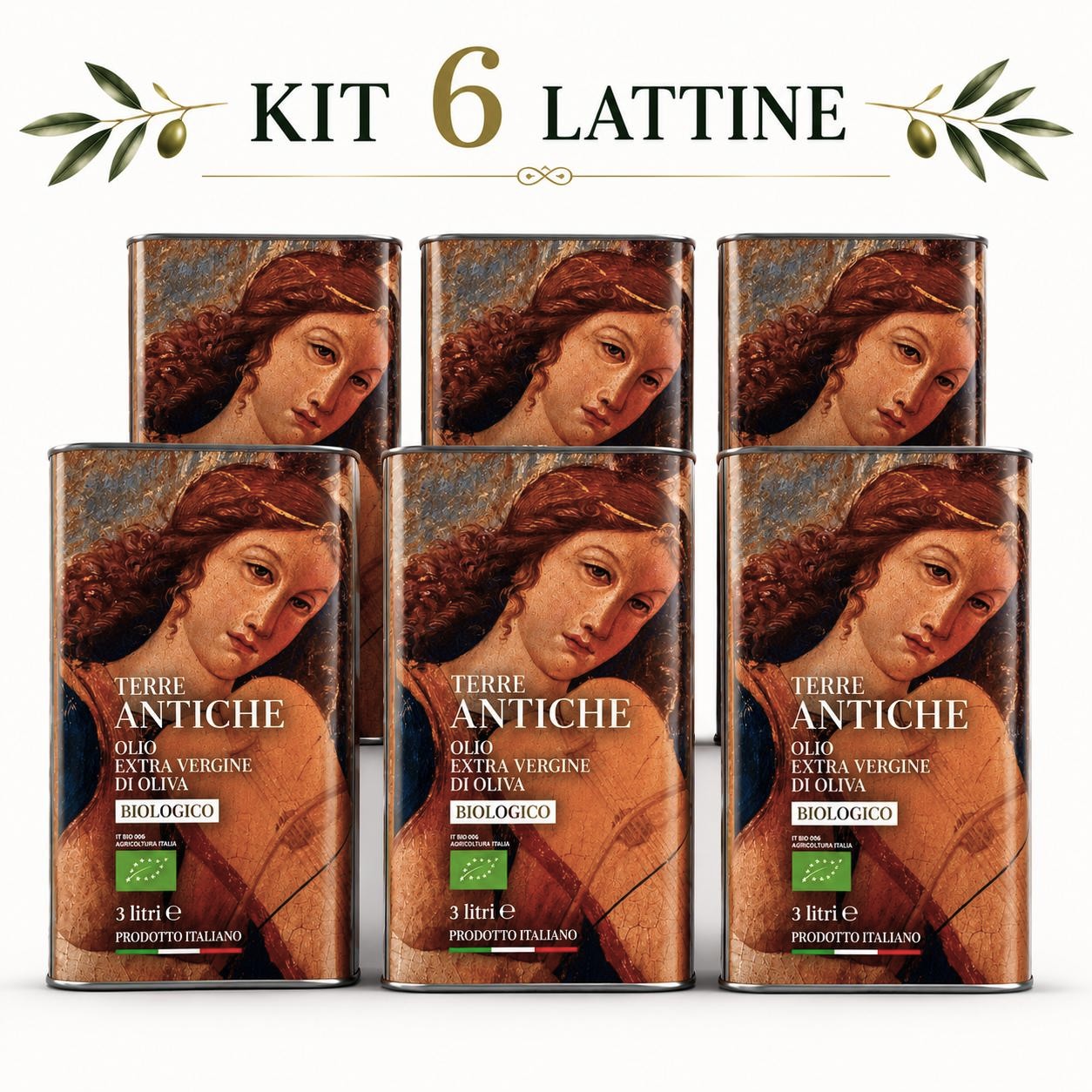 olio evo biologico terre antiche kit 6 lattine