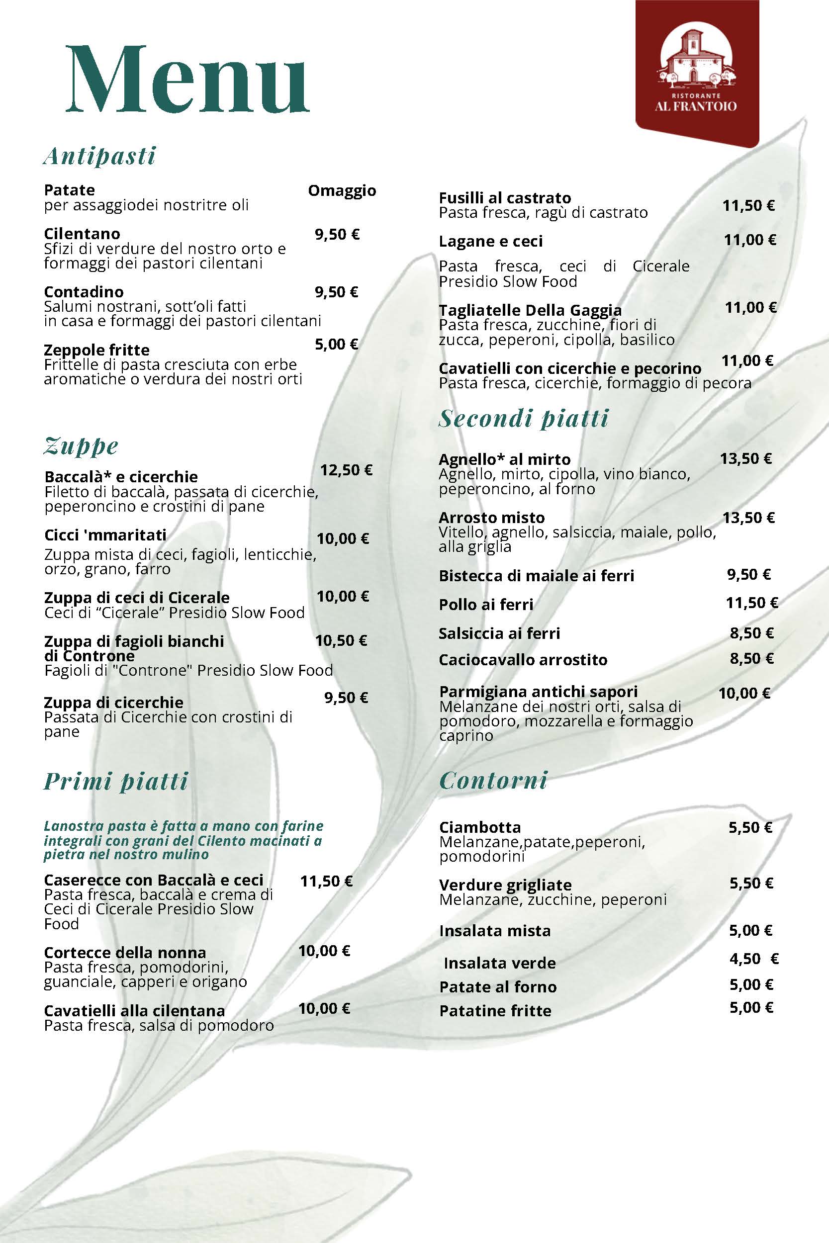 menu ferragosto 2026